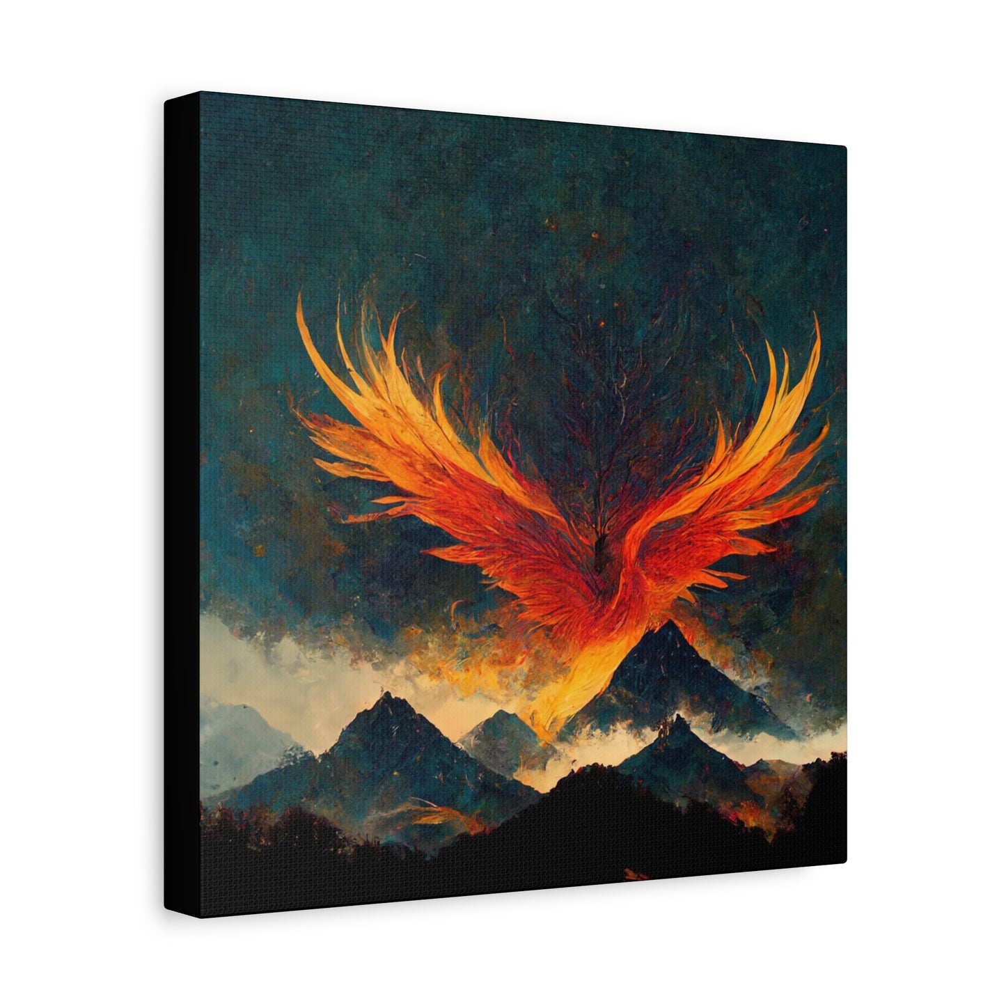 Phoenix Rising Wall Art, Canvas Print for Home Decor, Inspirational Art, Gift for Art Lovers, Tribal Decorations, Unique Artwork