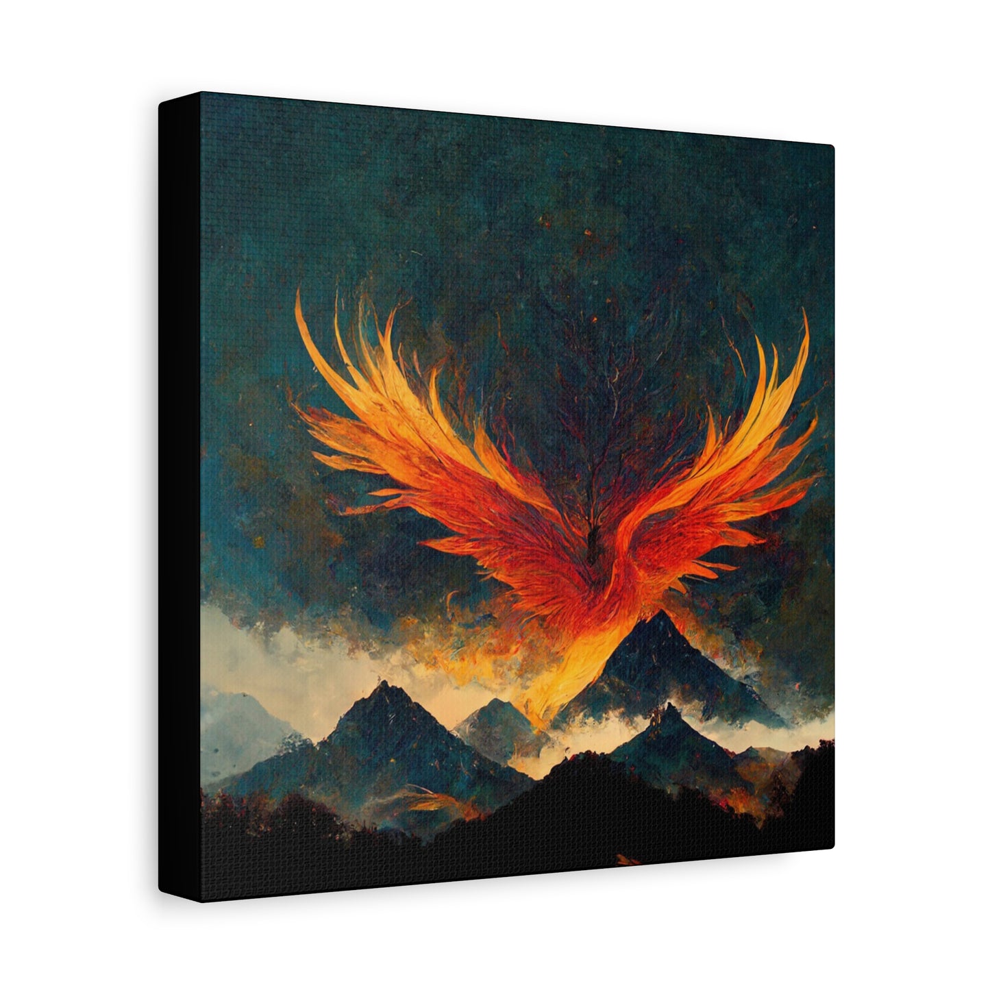 Phoenix Rising Wall Art, Canvas Print for Home Decor, Inspirational Art, Gift for Art Lovers, Tribal Decorations, Unique Artwork