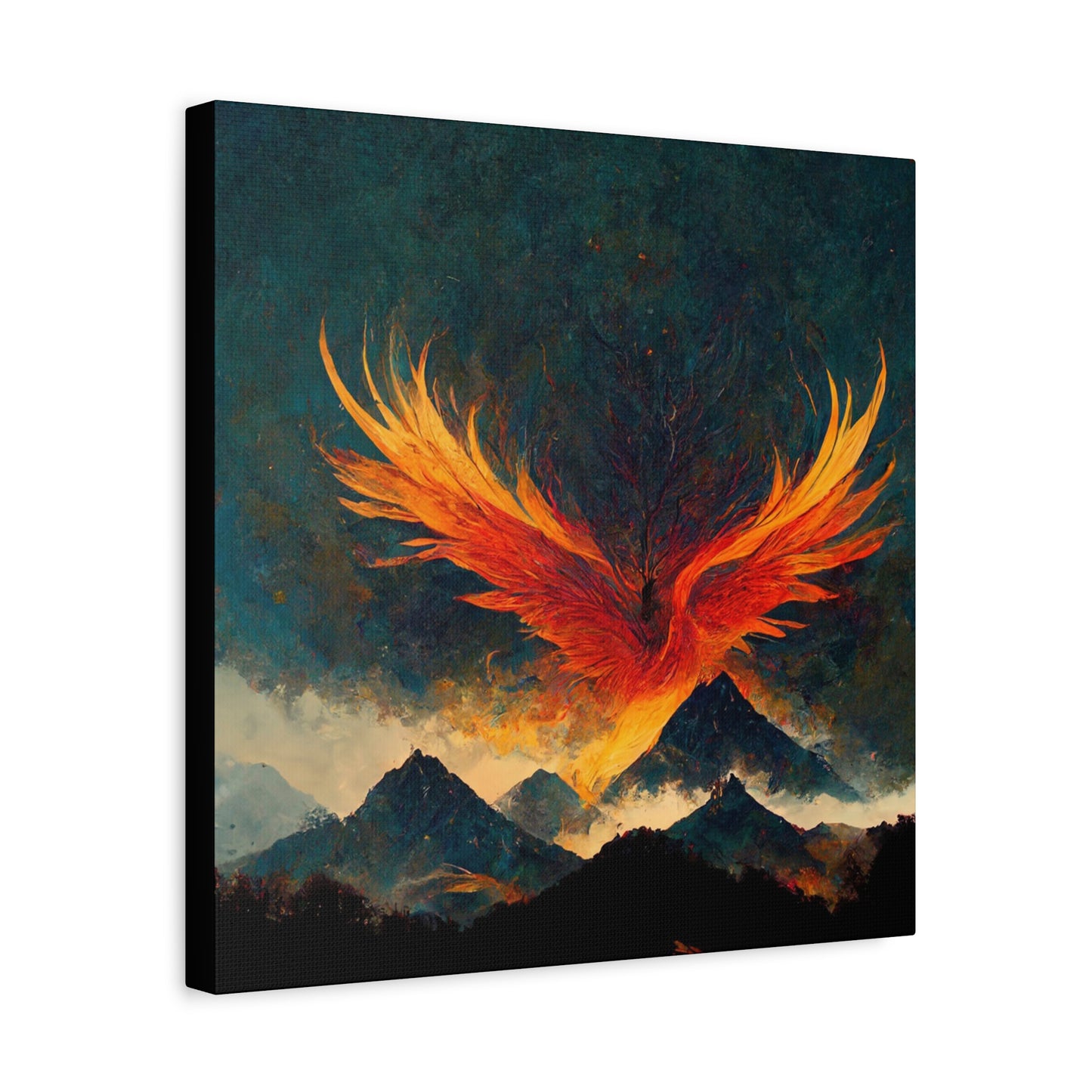 Phoenix Rising Wall Art, Canvas Print for Home Decor, Inspirational Art, Gift for Art Lovers, Tribal Decorations, Unique Artwork