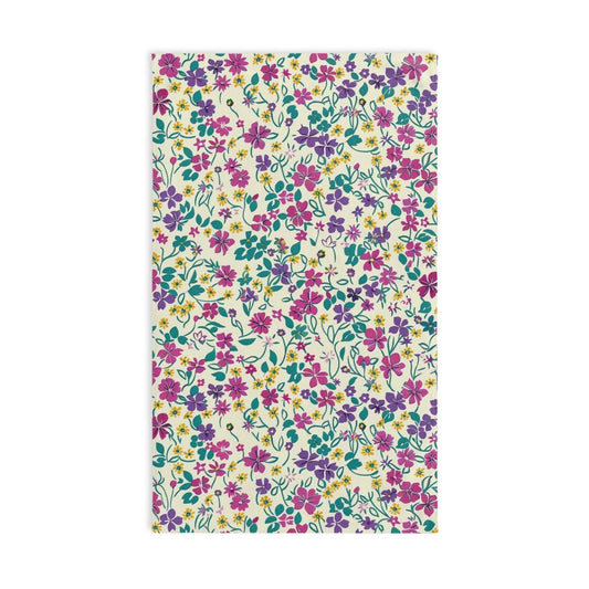 Vintage 1930s Ditsy Floral Hand Towel – Colorful Retro Floral Kitchen Towel - DesignBohemian