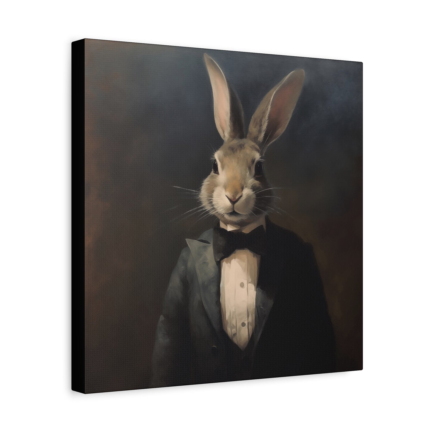 Bunny in a Suit – Canvas Wall Art - Whimsical Bunny Portrait