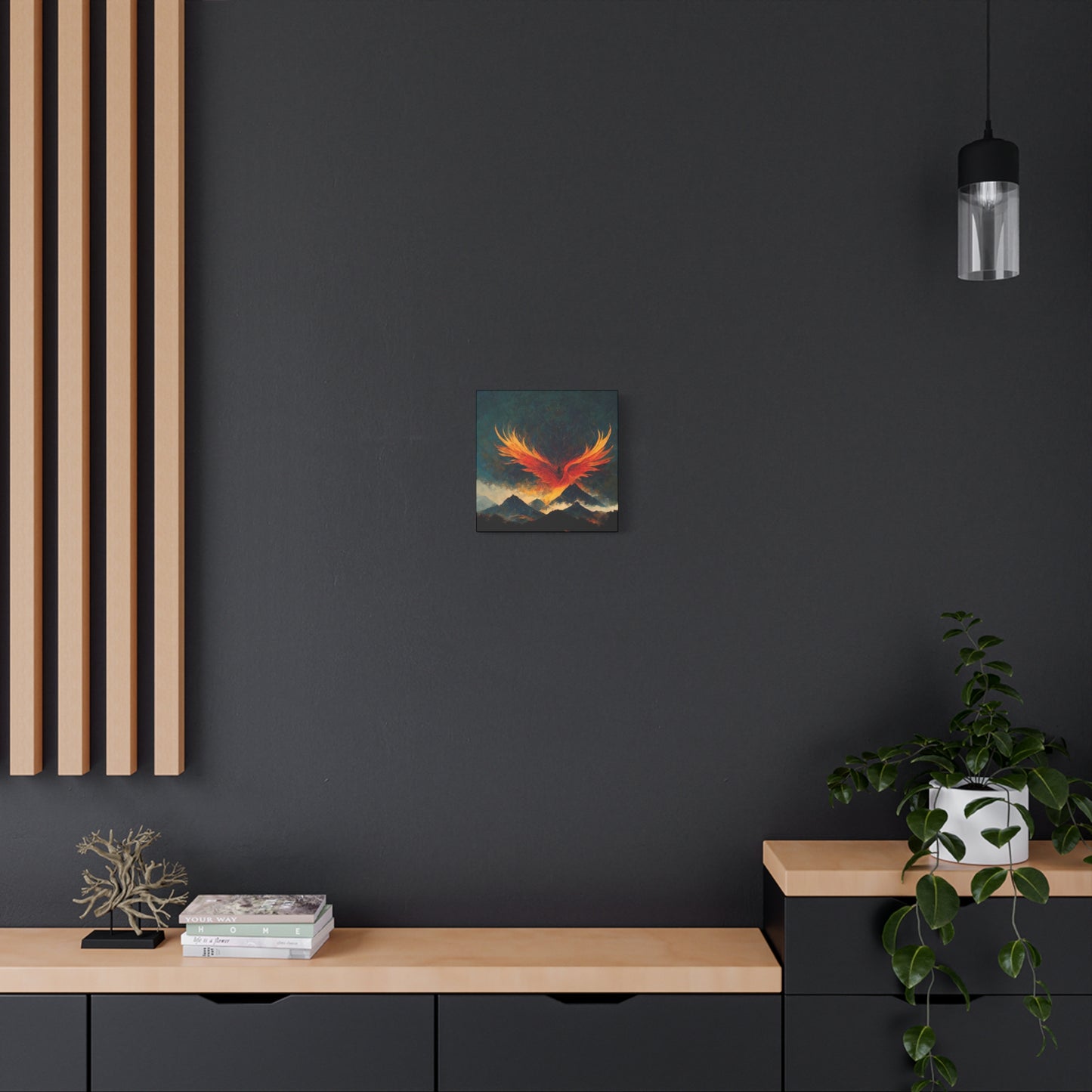 Phoenix Rising Wall Art, Canvas Print for Home Decor, Inspirational Art, Gift for Art Lovers, Tribal Decorations, Unique Artwork