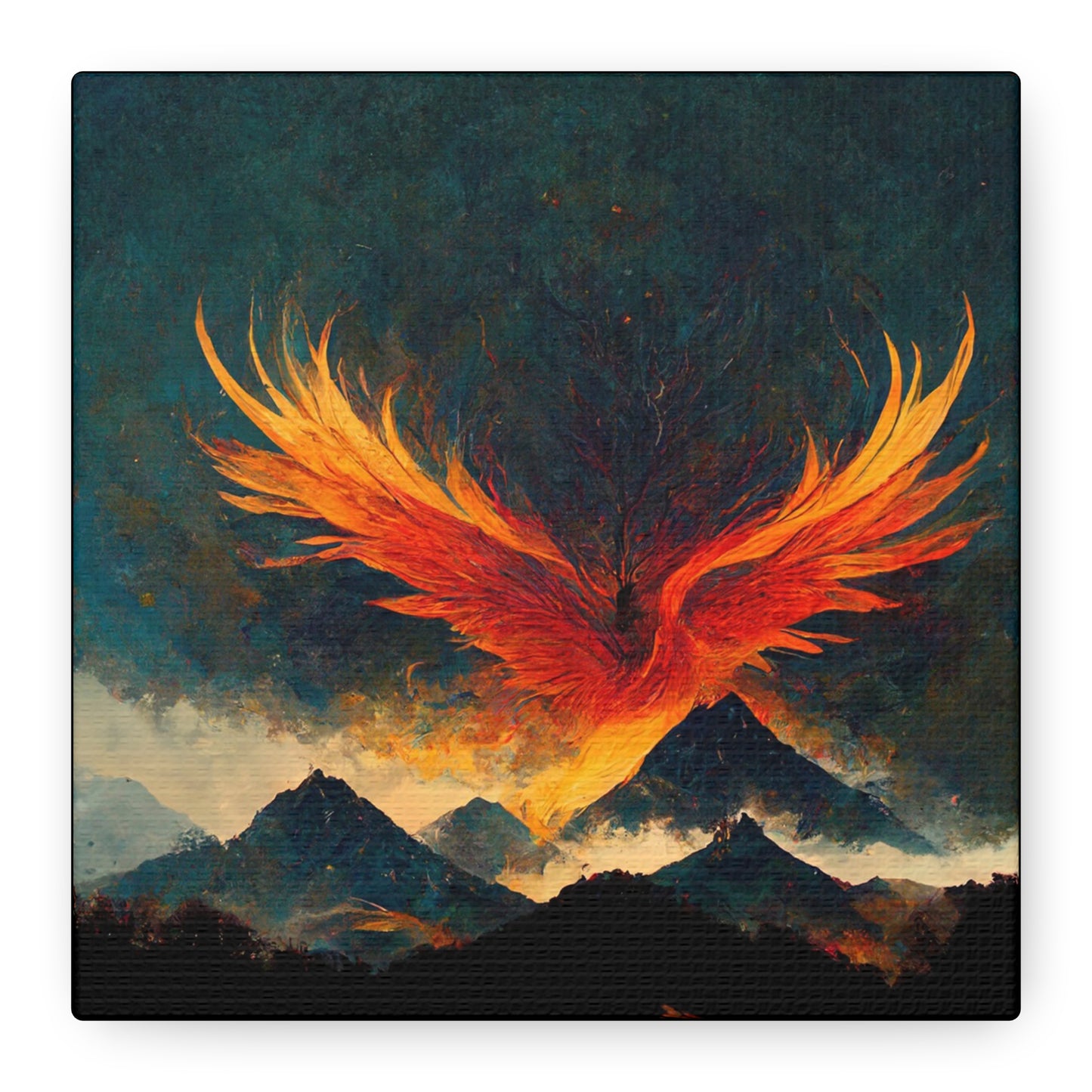 Phoenix Rising Wall Art, Canvas Print for Home Decor, Inspirational Art, Gift for Art Lovers, Tribal Decorations, Unique Artwork