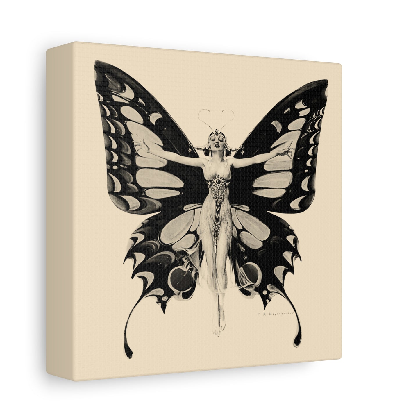 Butterfly Woman Canvas Art, Bohemian Home Decor, Nature Themed Wall Art, Unique Gift for Her, Fairy Tapestry, Butterfly Prints