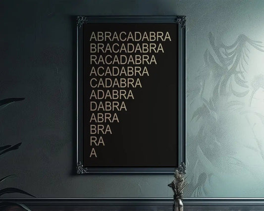 Abracadabra Spell Poster No Frame For Mystic Home Decor Wall Art Enchantment Magic by My Store