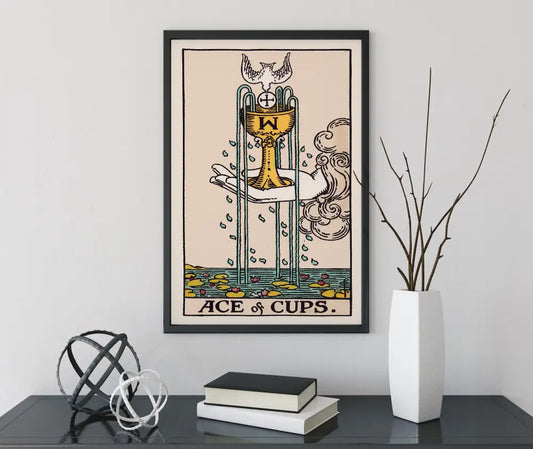 Ace Of Cups Tarot Card Print No Frame Poster by My Store