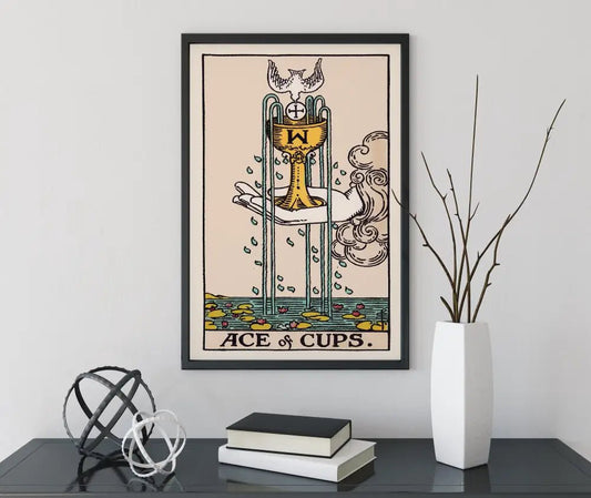 Ace Of Cups Tarot Card Print No Frame Poster by My Store