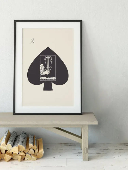 Ace of Swords Tarot Card Print No Frame Ace of Spades Poster by My Store