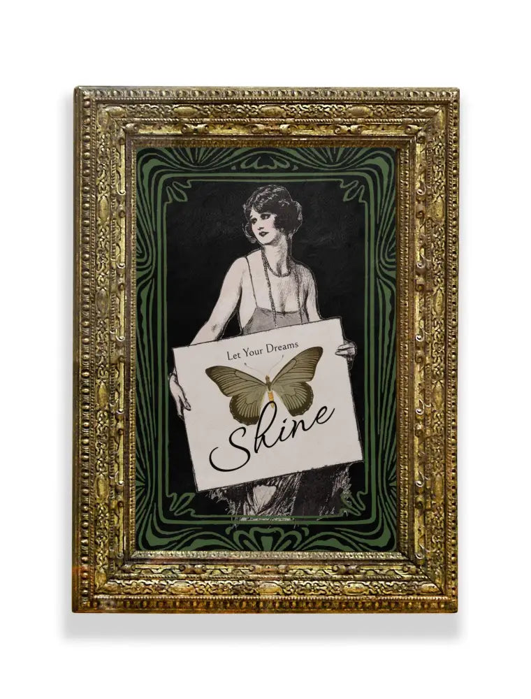 Art Deco Goddess Print Let Your Dreams Shine Poster by My Store