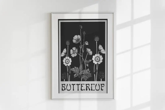 Art Nouveau Floral Poster Buttercups Bohemian Print Large Artwork For Vintage Decor by My Store