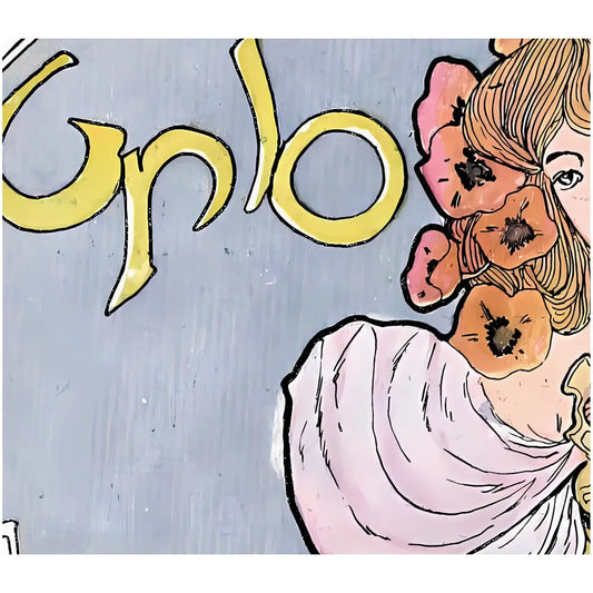 Art Nouveau Goddess Print: Pink Pastel Floral by DesignBohemian