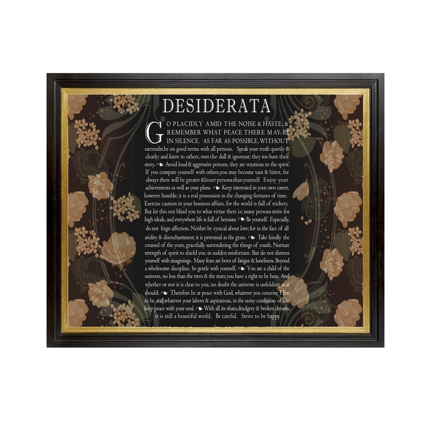 Desiderata Print - Desiderata Poem - Poem Print -