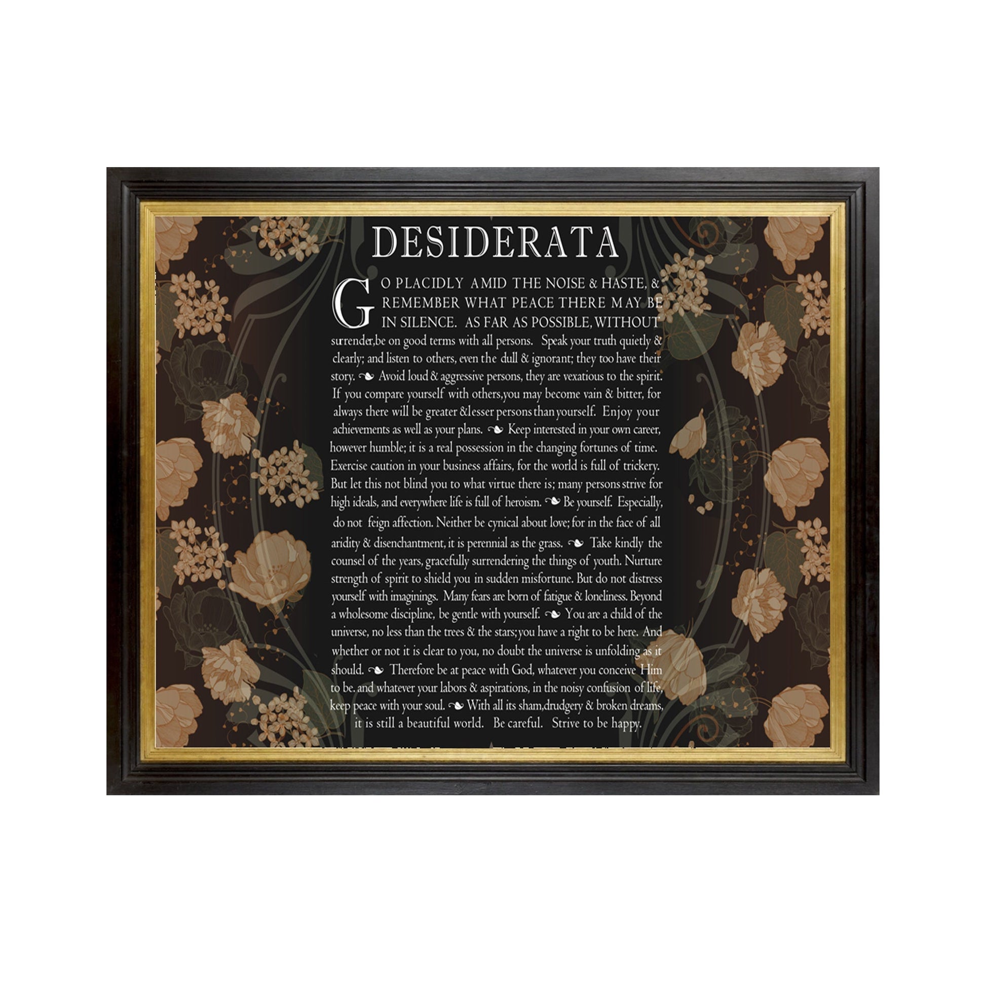 Desiderata Print - Desiderata Poem - Poem Print -
