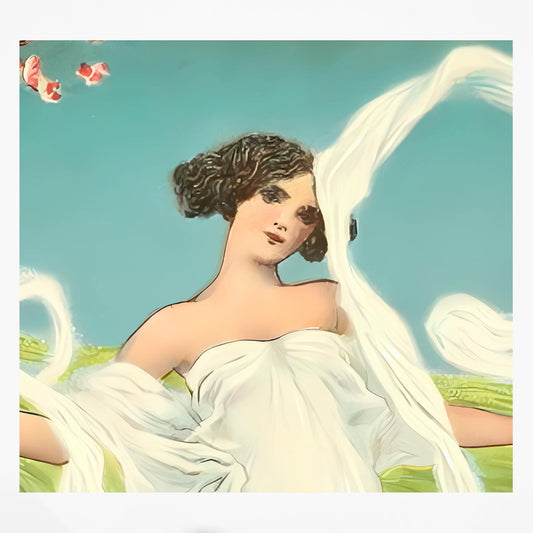 Art Nouveau Dancers Italian Vintage Print Premium Matte Paper by DesignBohemian