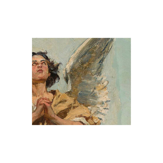 Vintage Angel Print Bohemian Goddess Artwork Statue Angel Nouveau Popiel Wall Decor USA Made by DesignBohemian