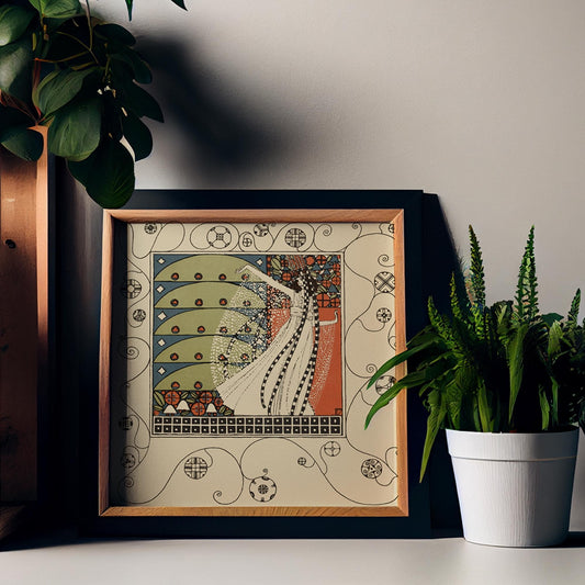 Art Nouveau The Dancer Print - Goddess Art Deco - Neutral Colors Decor
