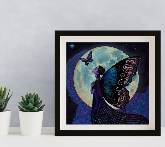 Fairy Print - Purple and Pink Fairy Goddess - Surreal Painting - For Your Sacred Space