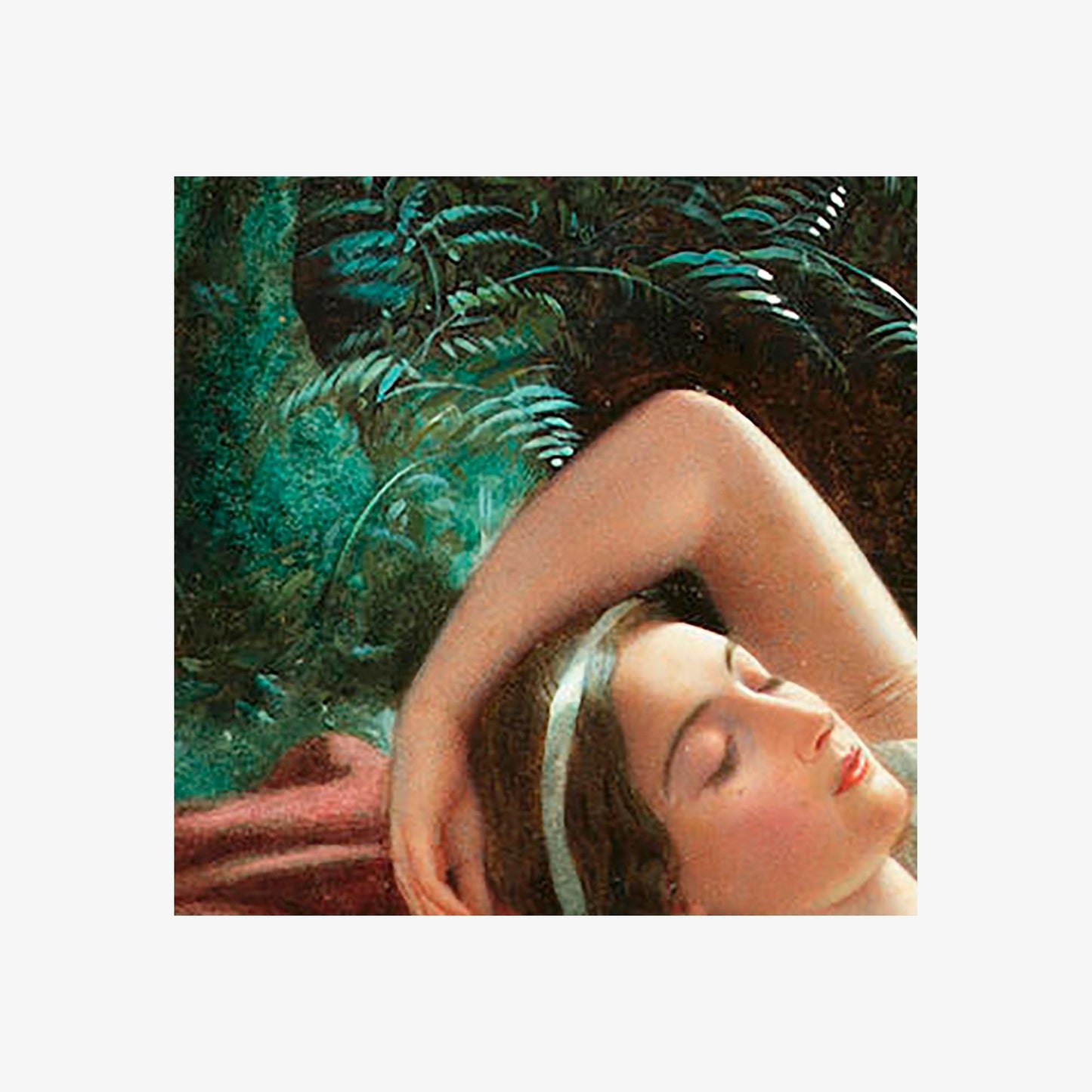 Vintage Fairies - Green Painting - Titania Sleeping in the Moonlight - For Your Sacred Space