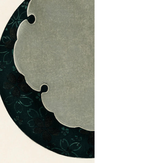 Vintage Moon Print Black And Beige Minimalist Moon Painting Japanese Moon Wall Art Archival Matte Paper by DesignBohemian