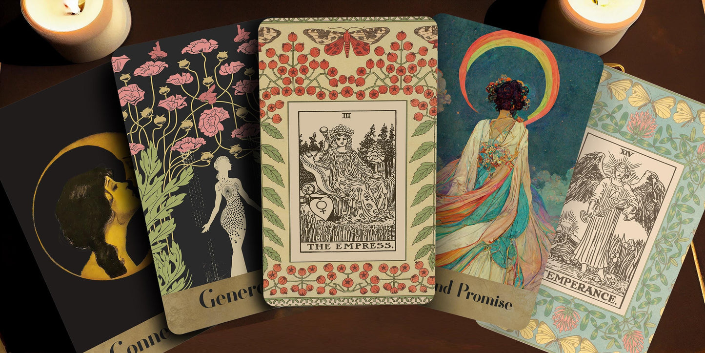 The Nouveau Goddess Oracle and Major Arcana Cards, Tarot Deck (Guidebook PDF)