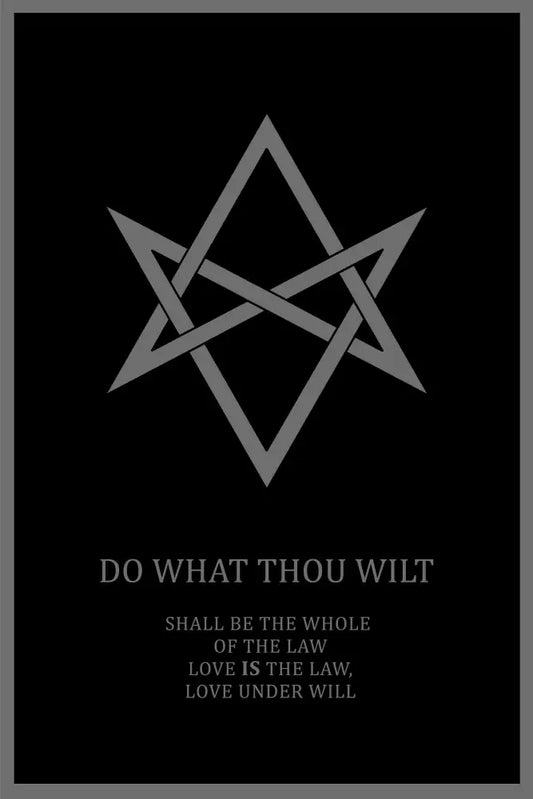 Do What Thou Wilt Thelema Poster Aleister Crowley Quote No Frame by My Store