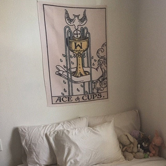 Ace Of Cups Tarot Card Tapestry - Rider Waite Design