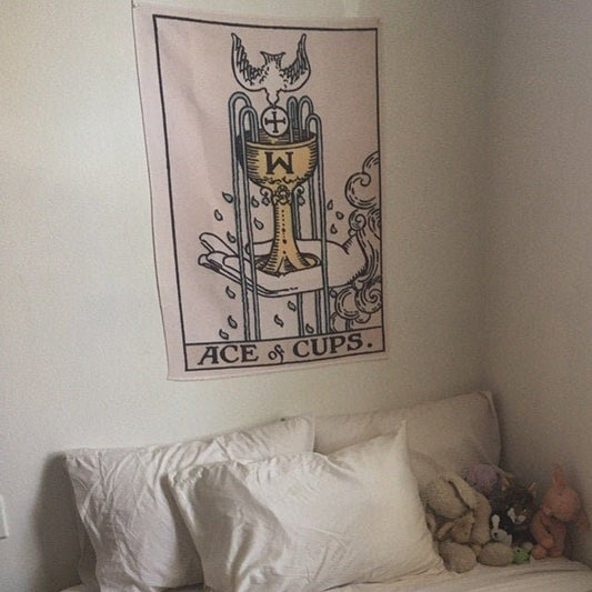 Ace Of Cups Tarot Card Tapestry - Rider Waite Design