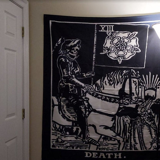 Death Tarot Card Tapestry - Rider Waite Design