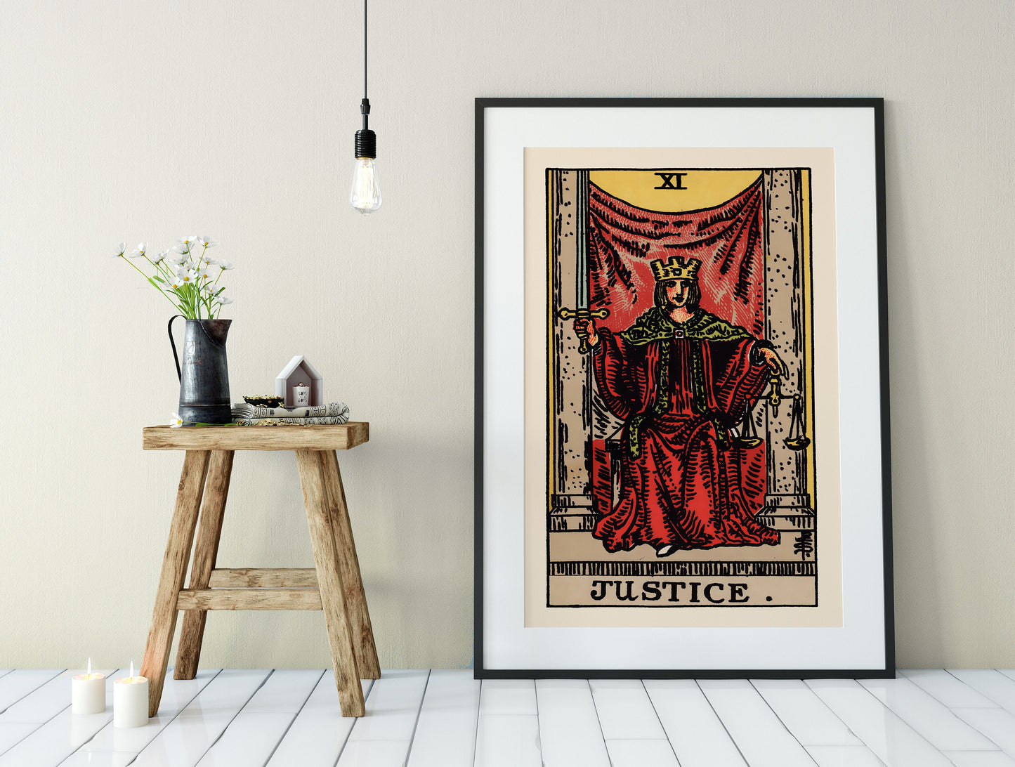 Justice - Tarot Card Print - Tarot Card The Justice Card Poster, No Frame