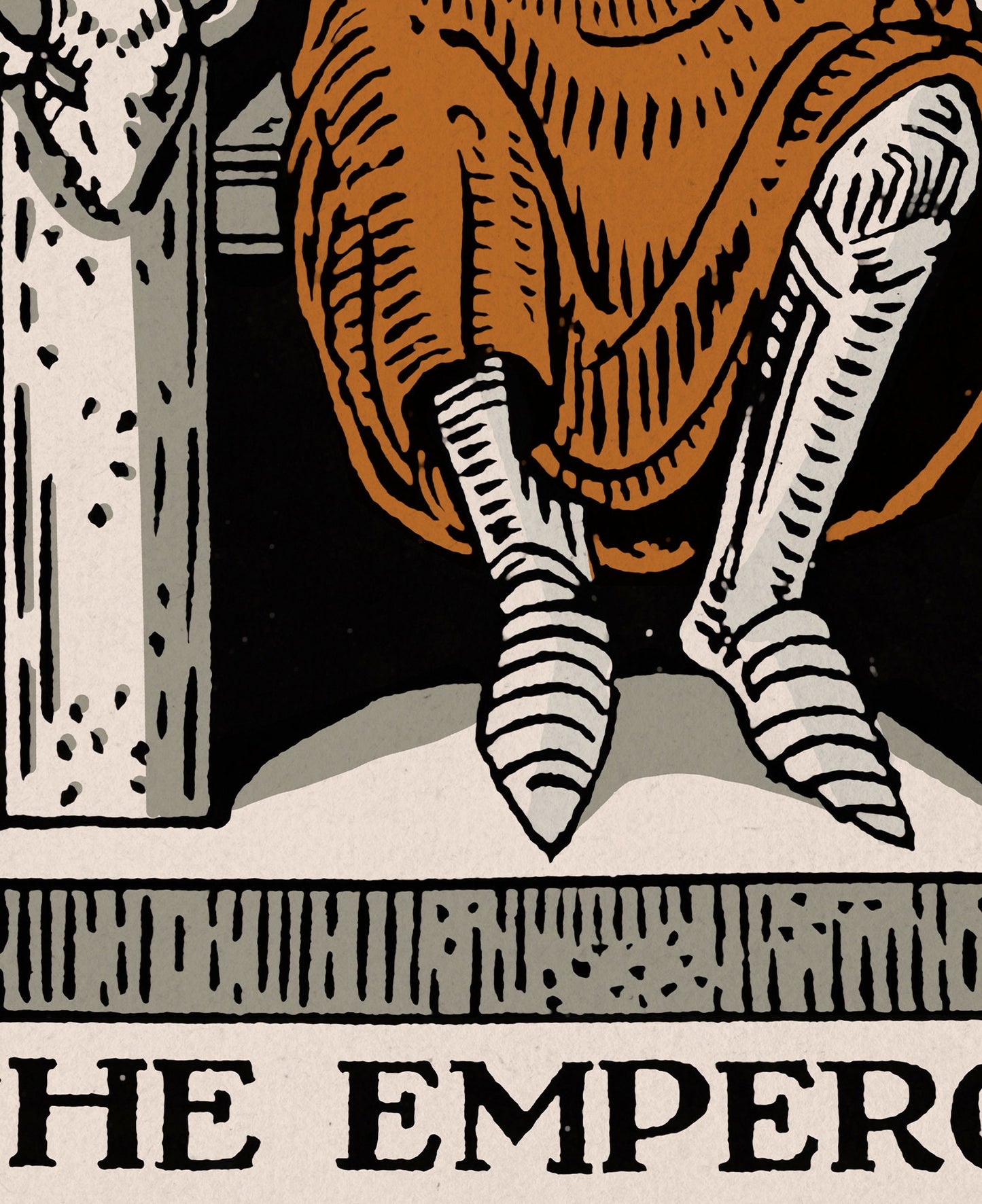The Emperor- Tarot Card Print - The Emperor Card Neutral Vibe Poster Eclectic Tarot, No Frame