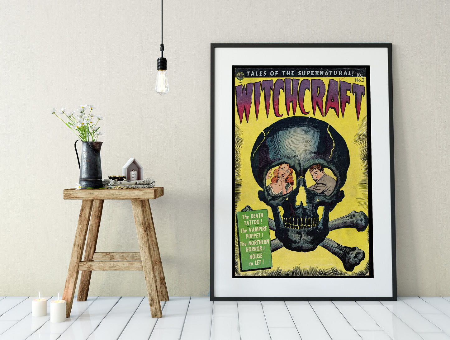 Witchcraft Comic Book Cover Issue No 2 Poster Vintage Comic Book Art - Comic Book Cover Art Print, No Frame