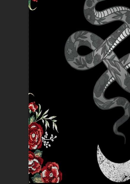 Snakes and Roses Curtain Door Panel Curtains - Gothic Floral - Alchemy Design Bohemian Art by DesignBohemian