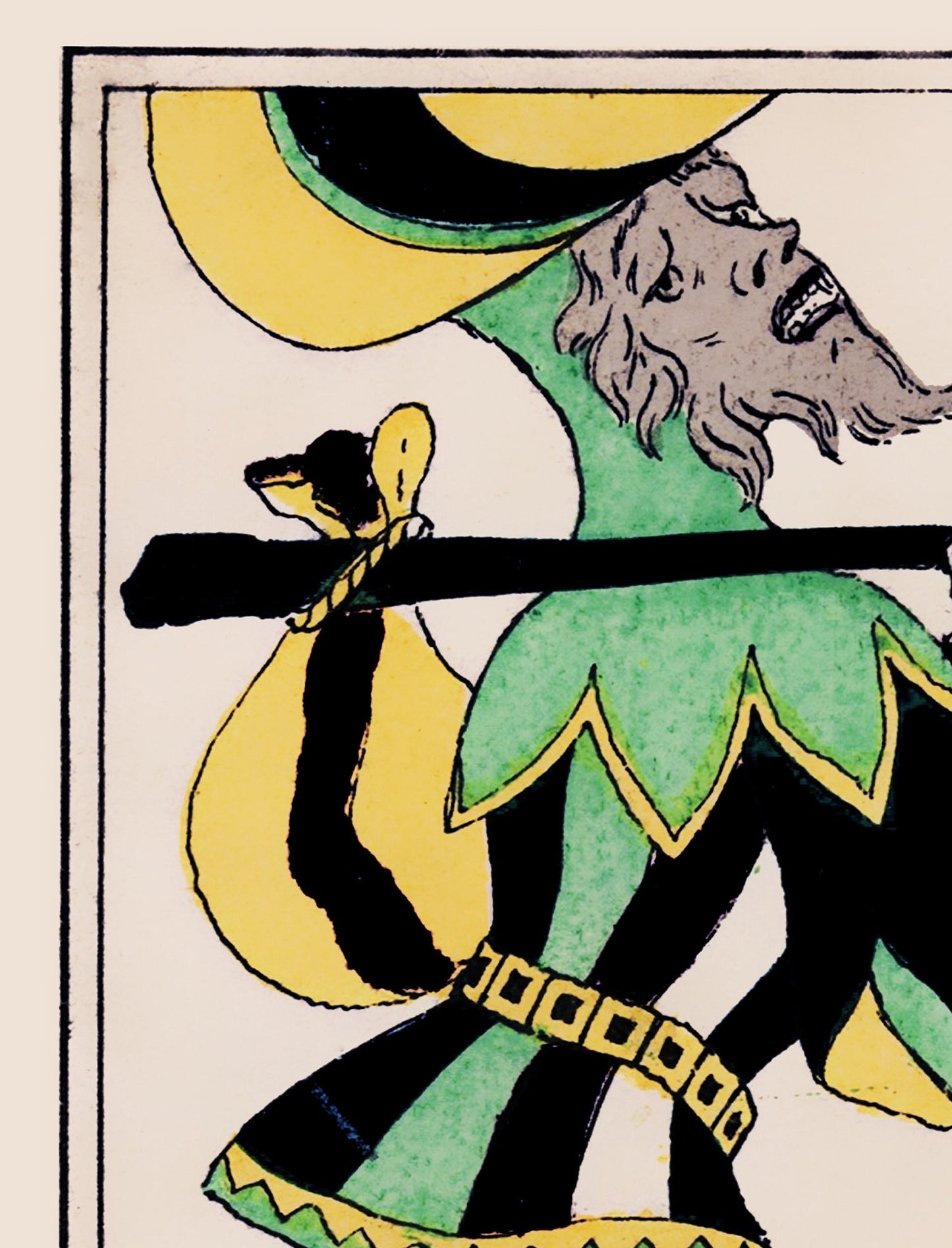The Fool- French Tarot Card Print - The Fool Card Tarot Poster an Oswald Wirth Print, No Frame