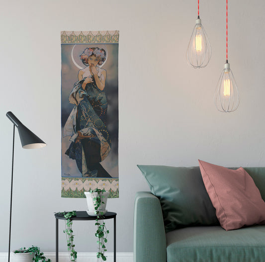 Mucha Art Nouveau Tapestry: Bohemian Cotton Wall Hanging by DesignBohemian