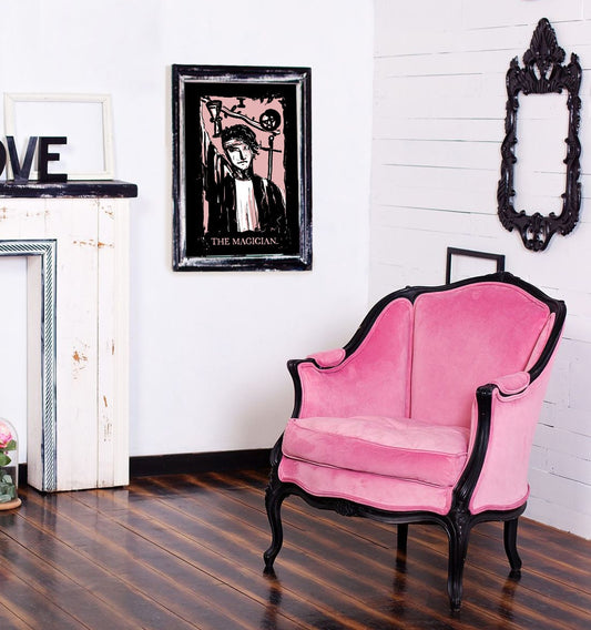 The Magician Tarot Print: Pink Goth Pastel Tarot Poster by DesignBohemian