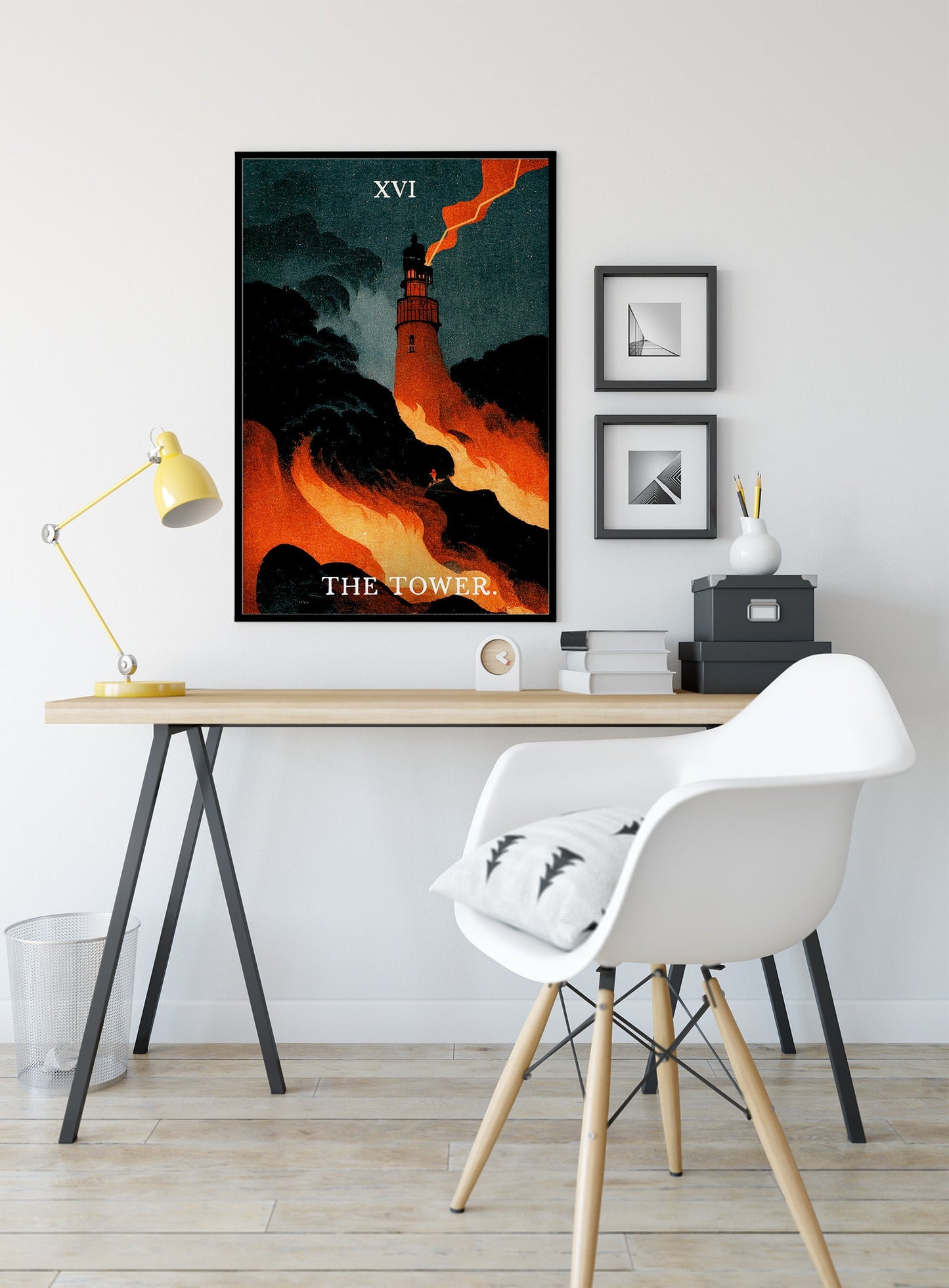 The Tower- Tarot Card Print - The Tower Card Poster, No Frame