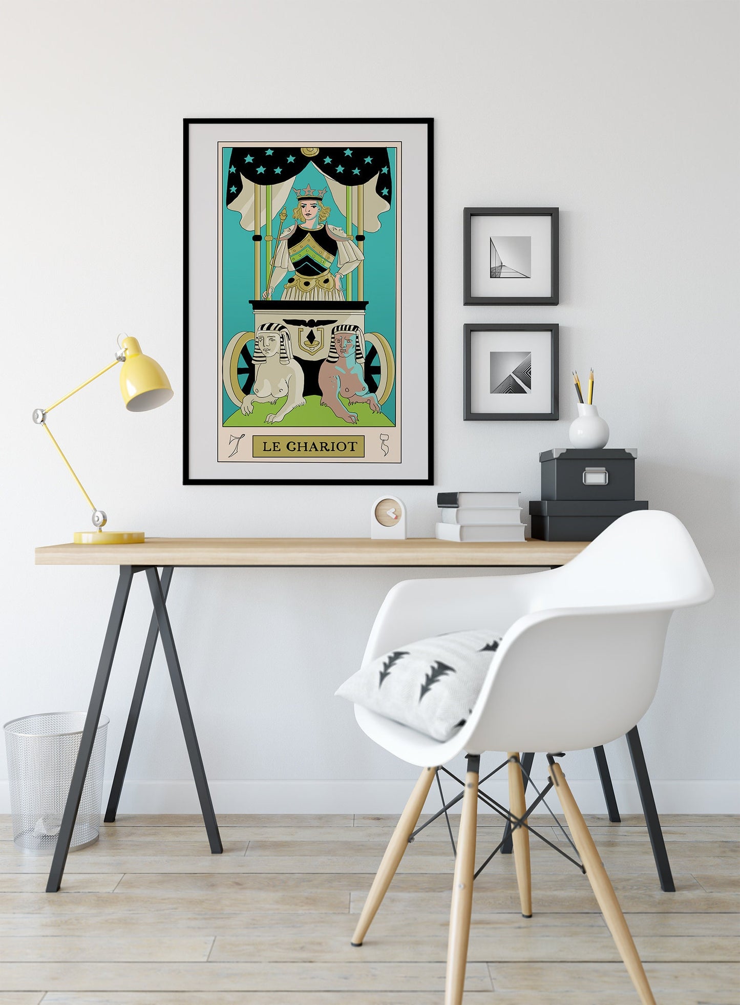The Chariot - Tarot Card Print from the Green Menagerie Tarot - The Chariot Card Tarot Poster an Oswald Wirth Print, No Frame