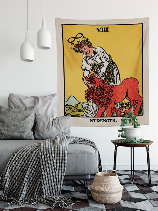 Strength Tarot Card Tapestry - Rider Waite Design