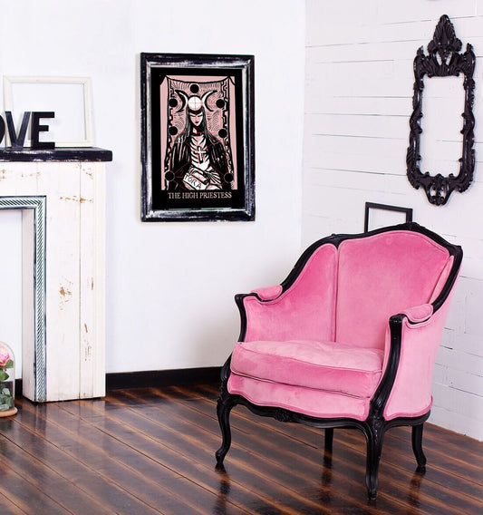 High Priestess Tarot Print: Goth Pink Empress Poster by DesignBohemian
