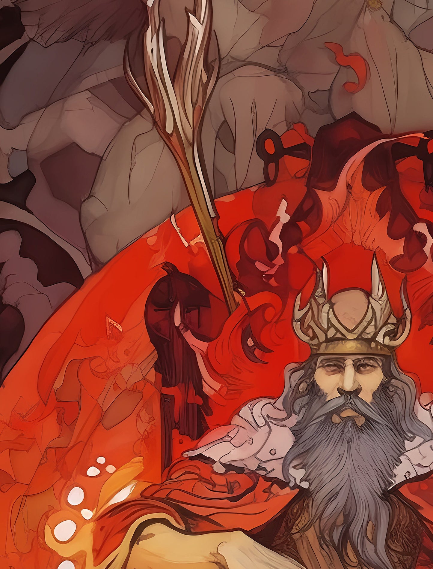 The Emperor- Tarot Card Print - The Emperor Card Poster, No Frame