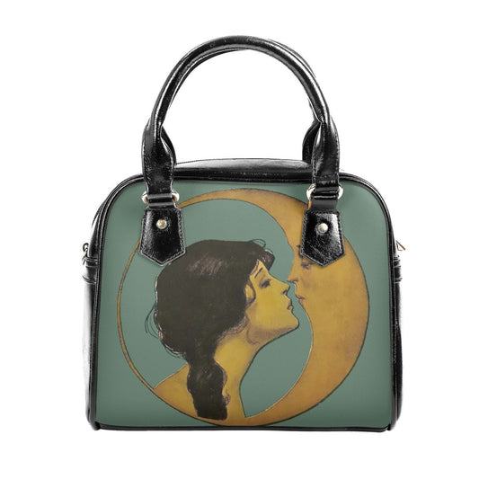 Woman and Moon Purse - Vintage Bag - Shoulder Handbag