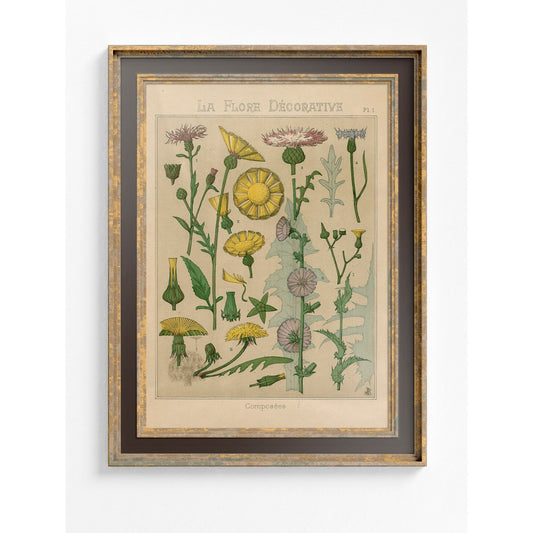 Wildflowers Vintage Botanical - Art Nouveau Poster Floral Print Bohemian Print Large Artwork