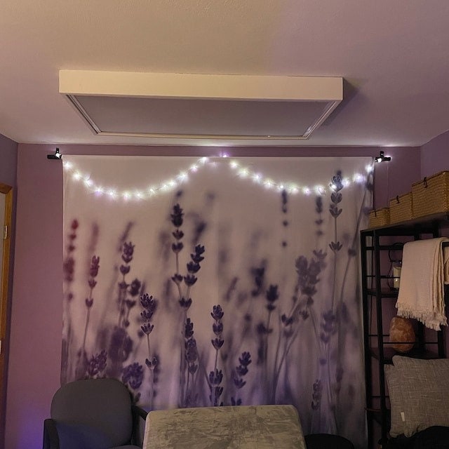 Purple Tapestry With Lavender Wall Hanging Meditation Yoga Grunge Hippie by DesignBohemian