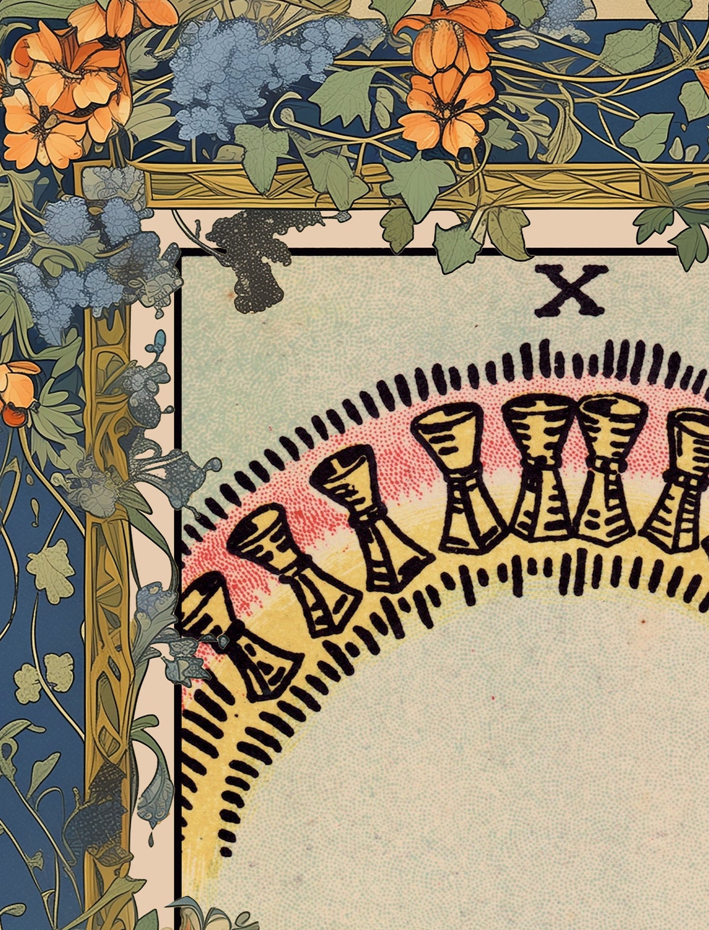 The 10 of Cups- Tarot Card Print - Ten of Cups Card Poster, No Frame