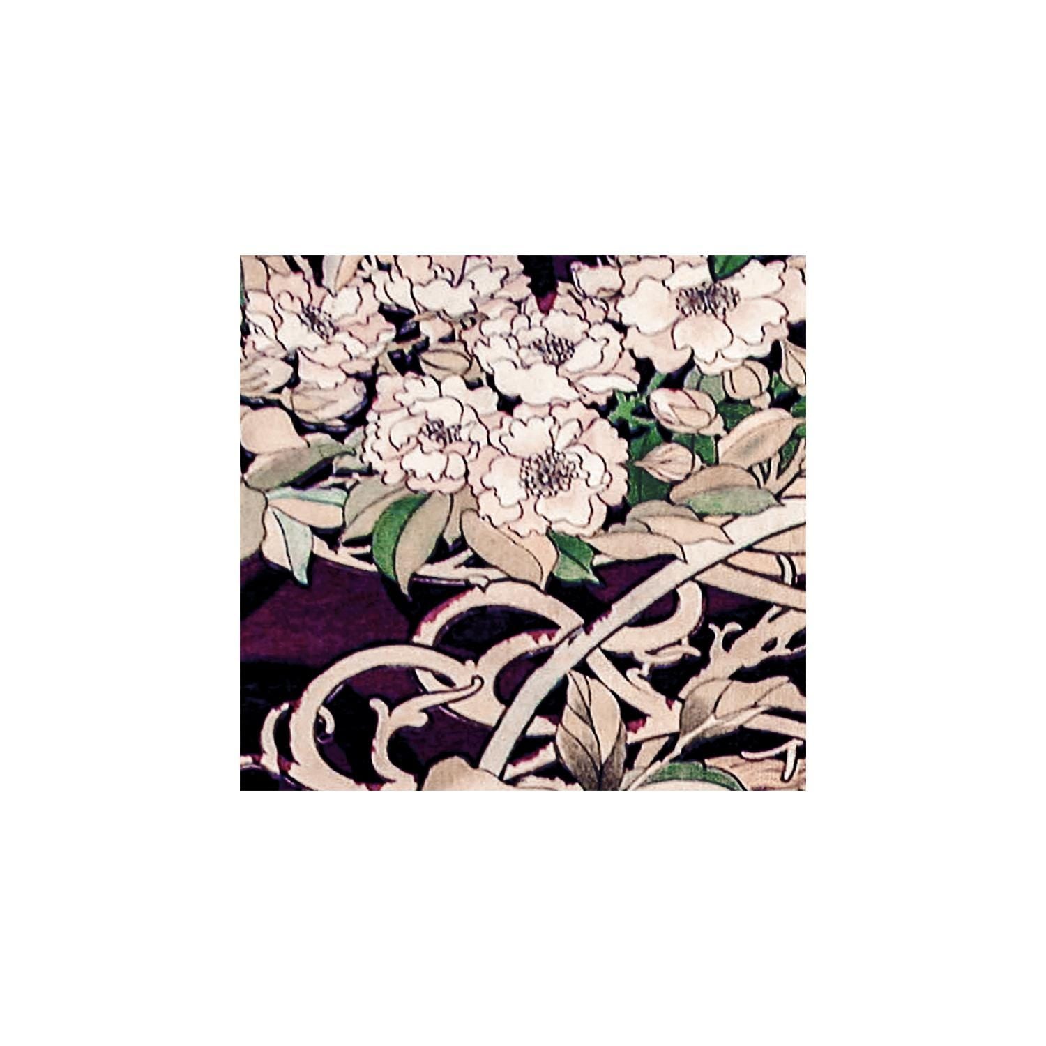 Mucha Art Nouveau Floral Print - Dark Purple: Vintage Paris Artwork