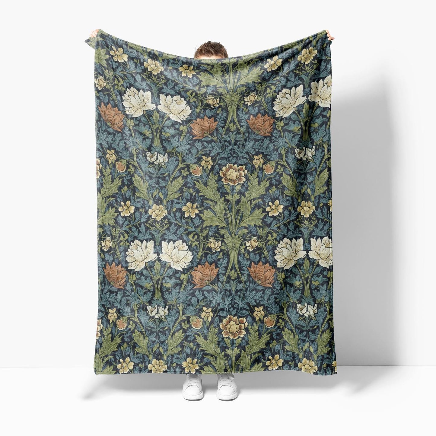 Cozy Floral Velveteen Plush Blanket - Perfect for Home Decor, Gifts, or Cozy Nights In, Soft Throw for Any Season by DesignBohemian