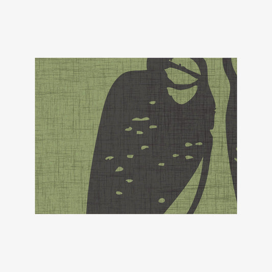 Vintage Owls Print - Green Square Art Print by DesignBohemian
