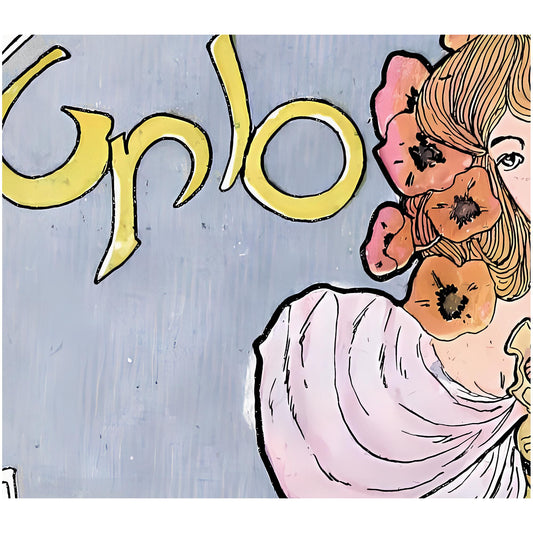 Art Nouveau Goddess Print: Pink Pastel Floral by DesignBohemian