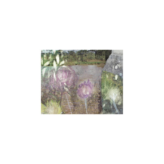Floral Abstract - Neutral Decor Collage - Dandelions in the Wind