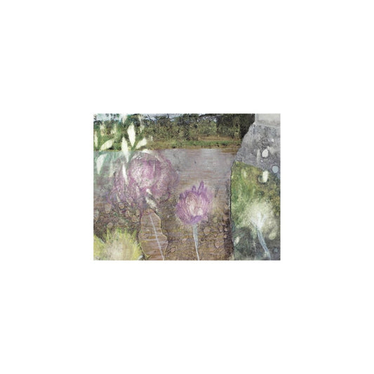 Floral Abstract - Neutral Decor Collage - Dandelions in the Wind